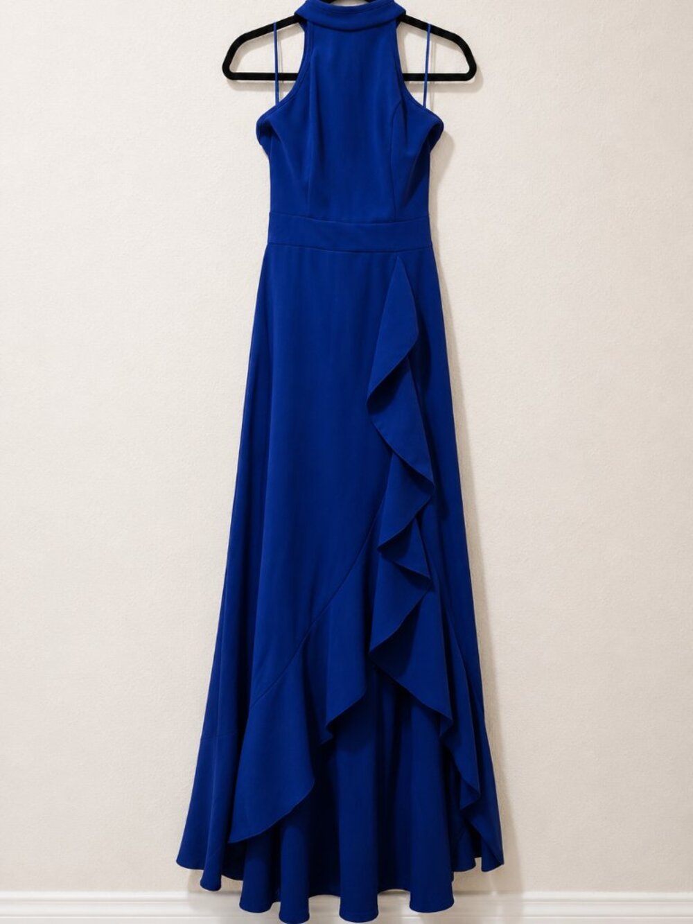 Royal Blue halter formal dress